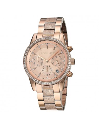 MICHAEL KORS MK6598 RITZ MONTRE ANALOGIQUE À QUARTZ ANALOGIQUE POUR FEMME OR ROSE en stock