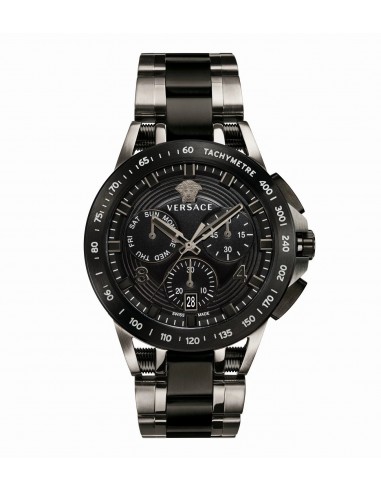 VERSACE - VERB00618 MONTRE À CADRAN NOIR POUR HOMME vente chaude votre 