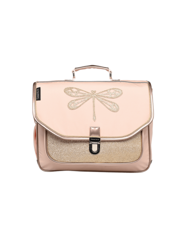 Cartable moyen libellule rose CARAMEL & CIE le concept de la Pate a emporter 