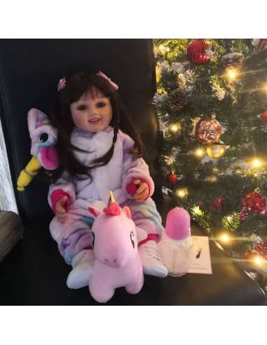 Bambola reborn femmina peluche gigante unicorno - Jasmina de la marque