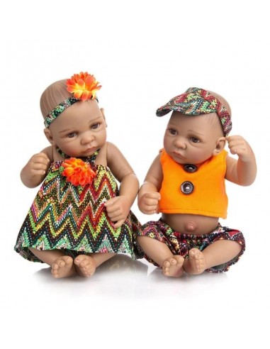 Bambole reborn gemelli di colore - Frida e Llario basket pas cher